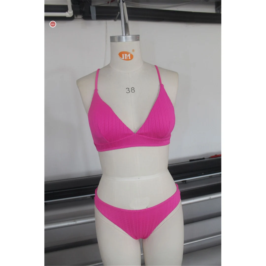 S - XXL 2026 Schnür-Bikini, brasilianischer Stil, Damen-Badeanzug, zweiteiliges Bikini-Set, gepolsterter Badeanzug, Badebekleidung, Schwimmbikini V8242 – Detail 11