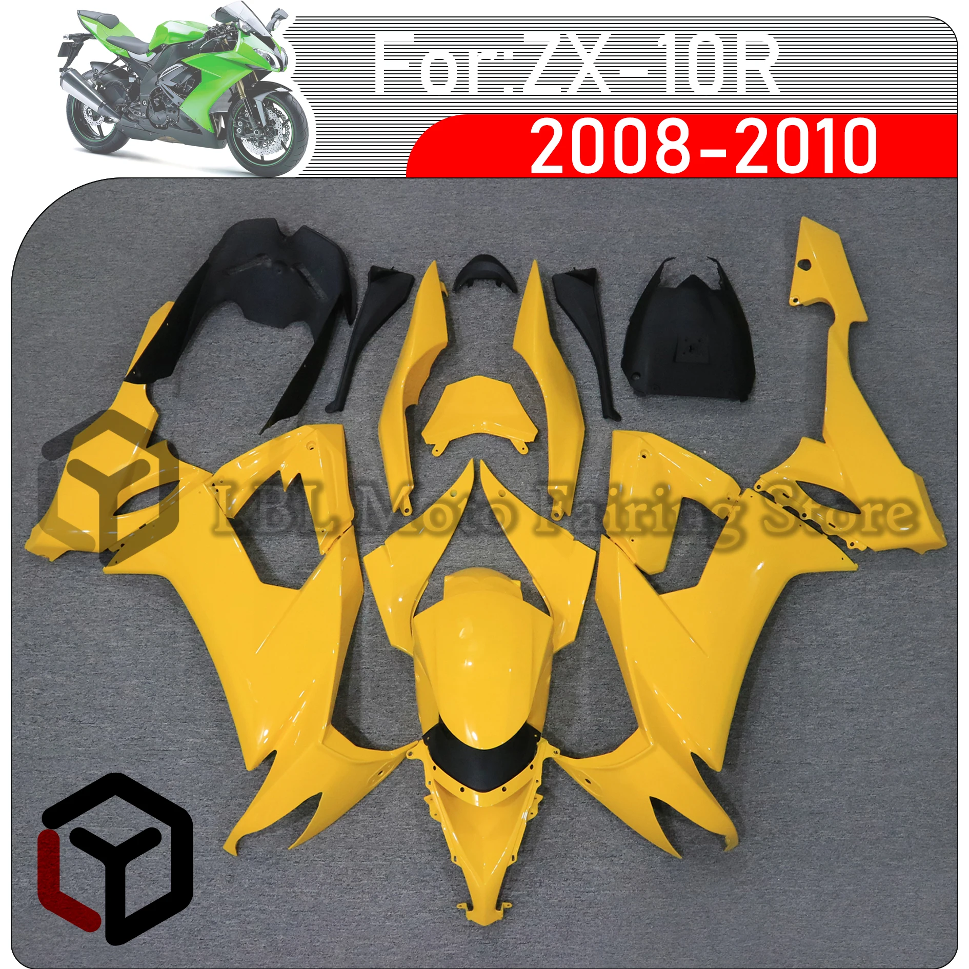 

For KAWASAKI ZX10R ZX-10R 2008 2009 2010 ABS injection molding Fairing Kit Body Bodywork Fairing ZX 10R 08 09 10 Full Fairing