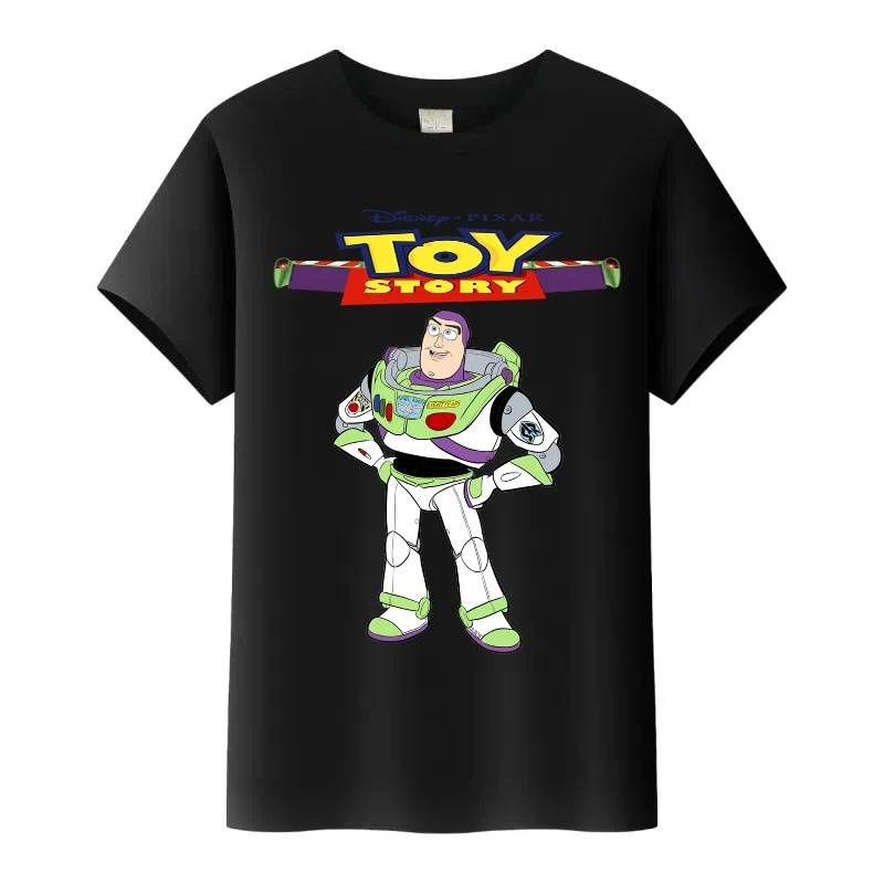 

Модная детская футболка, женская футболка, женские футболки с рисунком «История игрушек Диснея», готические мужские черные топы, семейные блузки для девочек Y2K