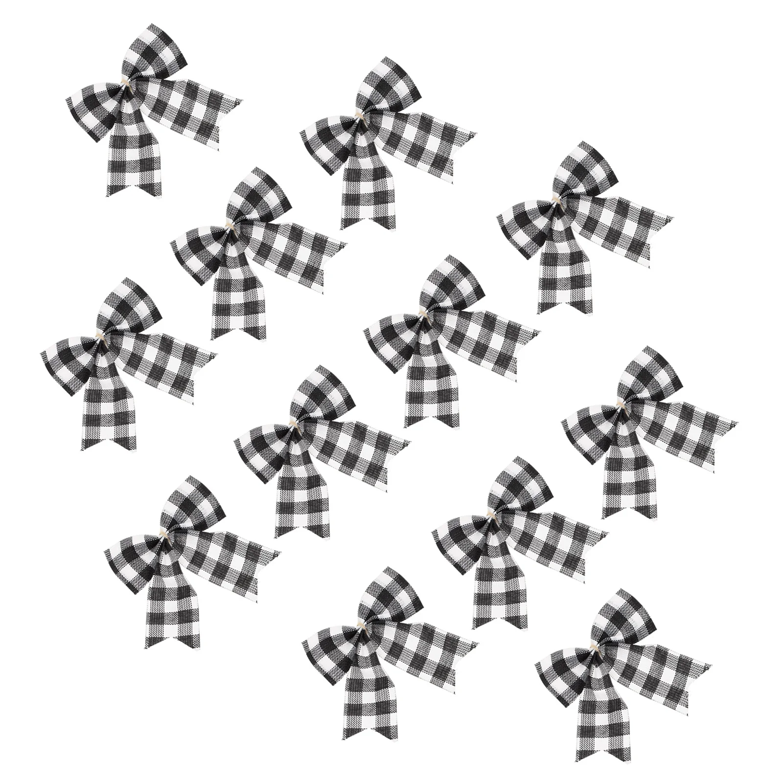 

12 Pcs Bow Decoration Bowknot Christmas Tree Hanging White Ribbon Garland Gift Manual Decorative