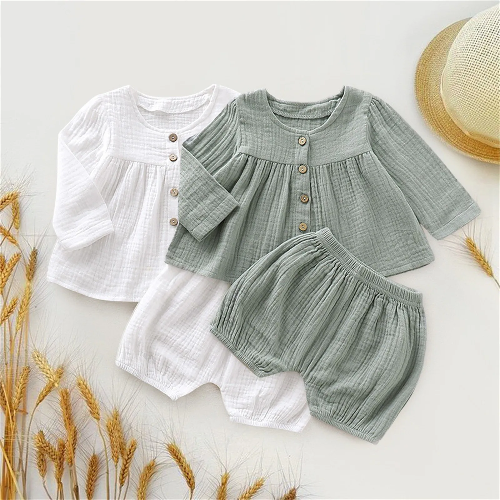 

Elephant Baby Snowsuit Newborn Infant Baby Girls Boys Solid Autumn Long Sleeve Tops Shorts Sleepwear Clothes New Born Ones