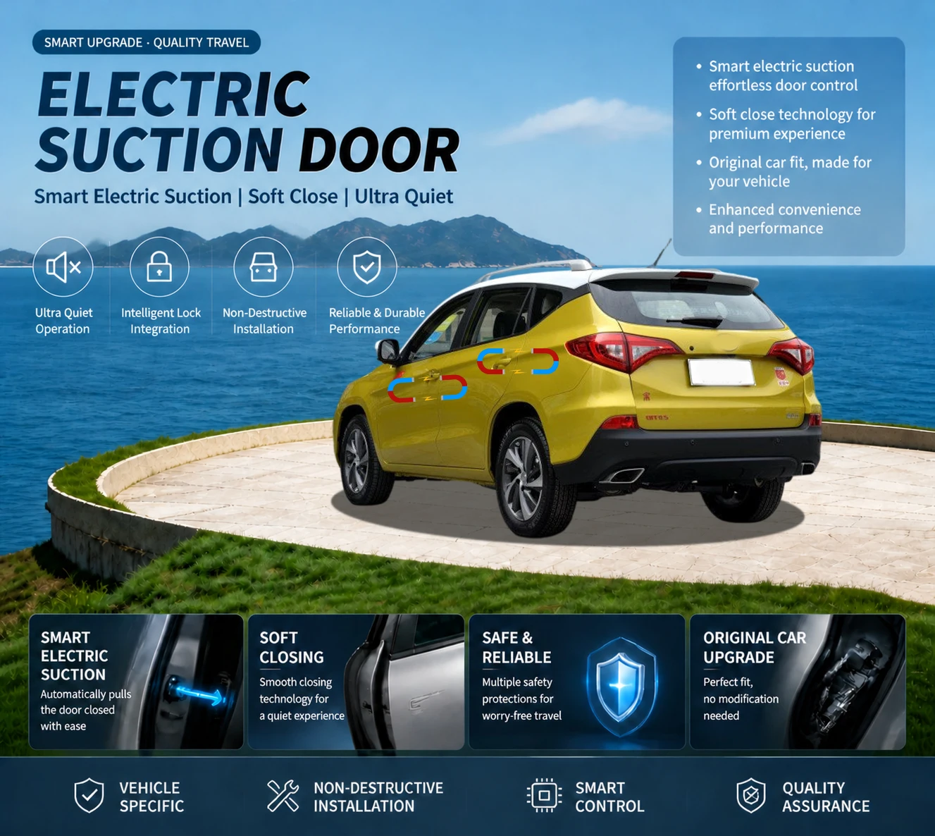 

Car Specific Car Modification Auto Suction Soft Close Door Modification Parts & Accessories For BYD Song S5 2015-2022
