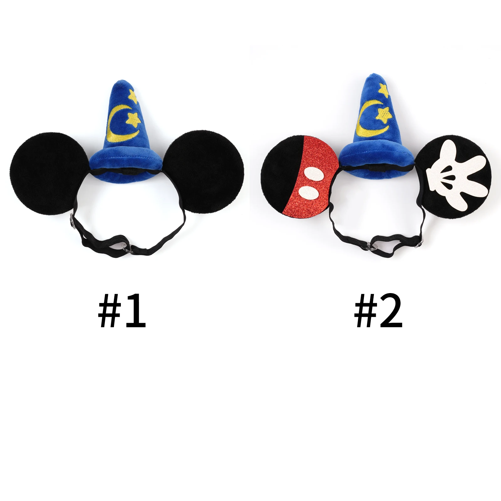 Minnie Mouse Ear Adjustable Hairband Blue Star Crescent Rod Soft Polyester Headpiece Girls Princess Party Birthday Creative Gift view 6