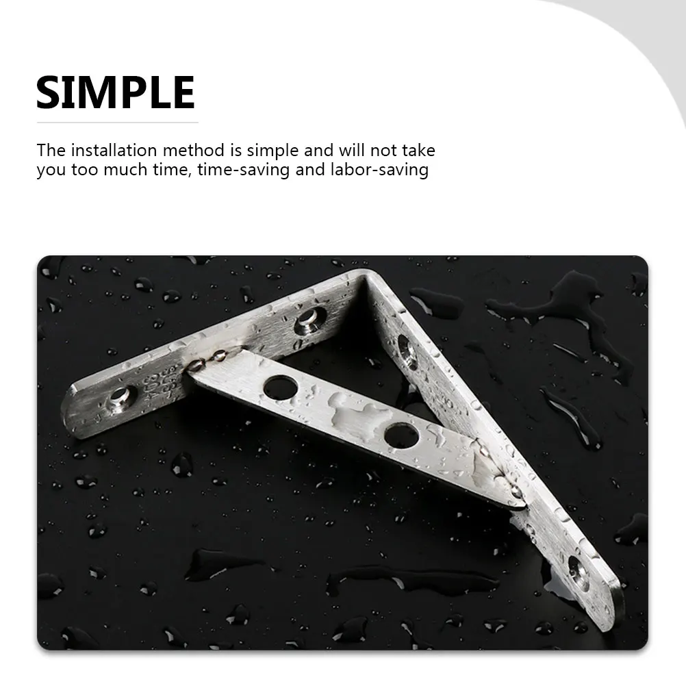 

Stainless Steel Triangle Bracket Crafts Metal Brackets Wall Shelf Ledge Living Room Floating Shelves 304 Desk Board