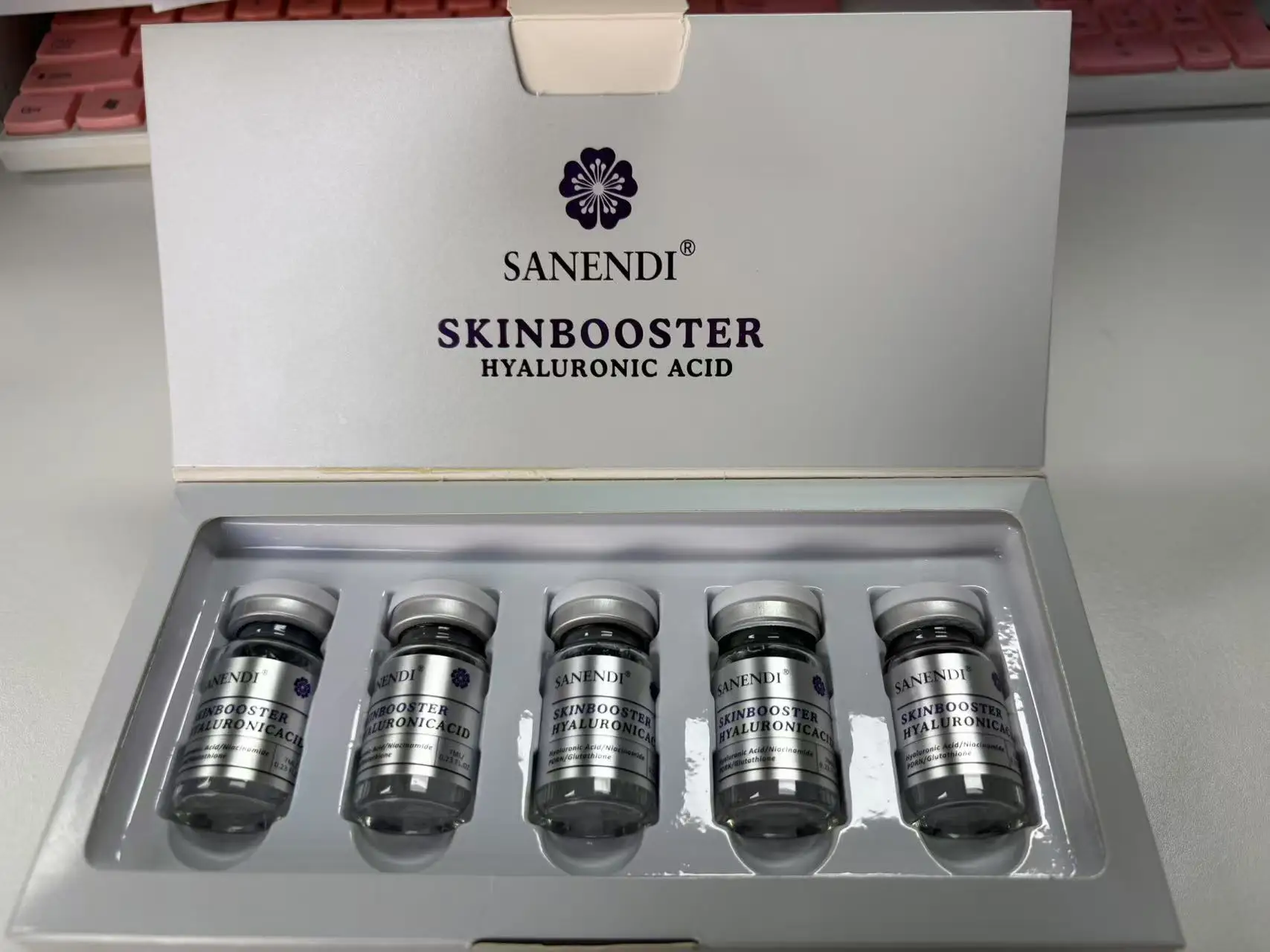 Hyaluronic Acid SkinBooster with PDRN Niacinamide & Gutathione 5Vial Set Moisture Locking Skin Care Suitable for Derma Pen Use