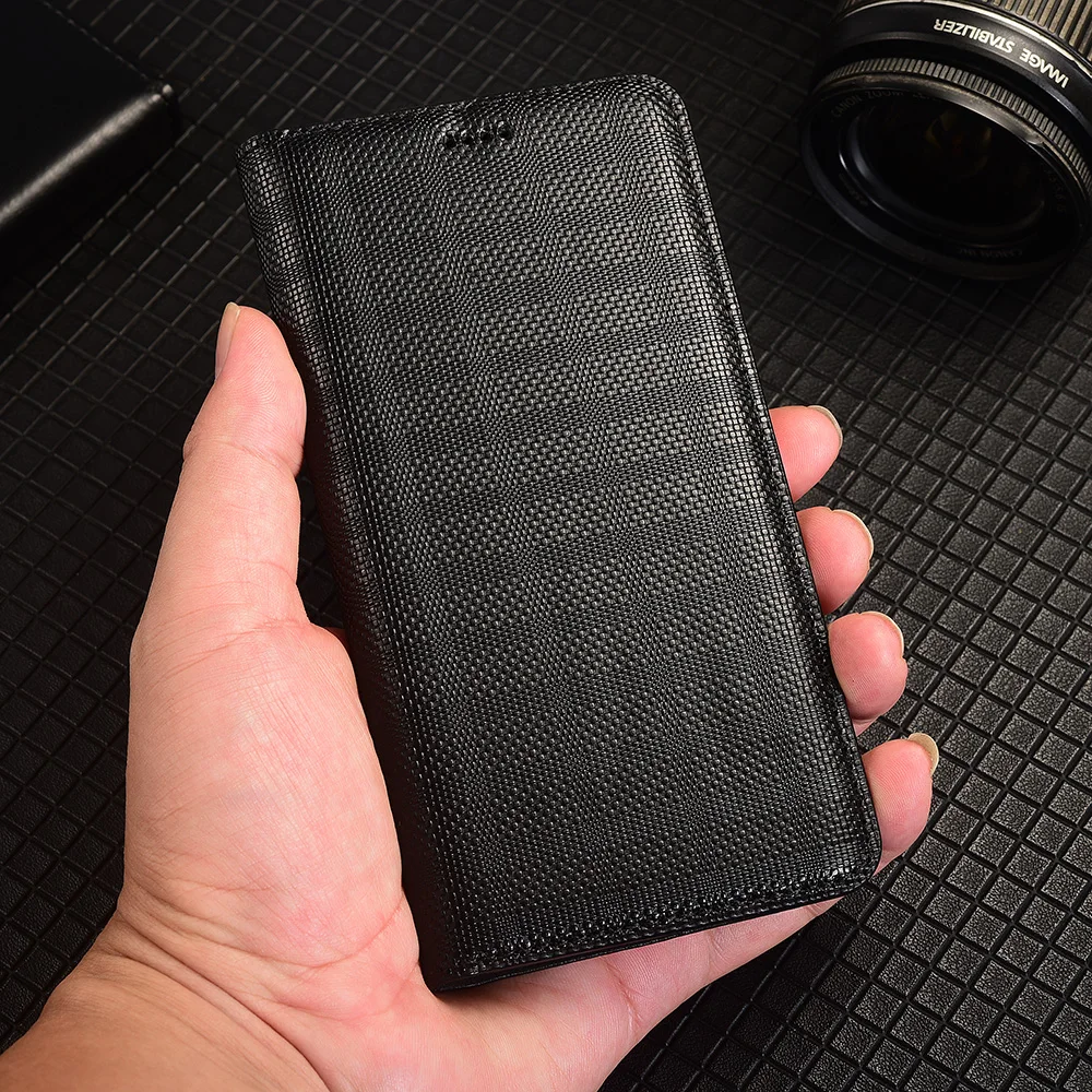 

Crosshatch Pattern For Honor X30 X30i X40 X40i X50 X50i X60 X60i X70 X70i Pro Plus GT Max Genuine Leather Flip Phone Cover Case