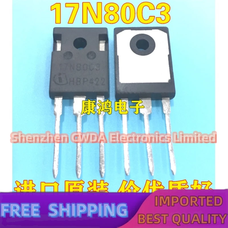 10PCS-20PCS   17N80C3 SPW17N80C3 TO-247 MOS 17A/800V  In Stock Can Be Purchased