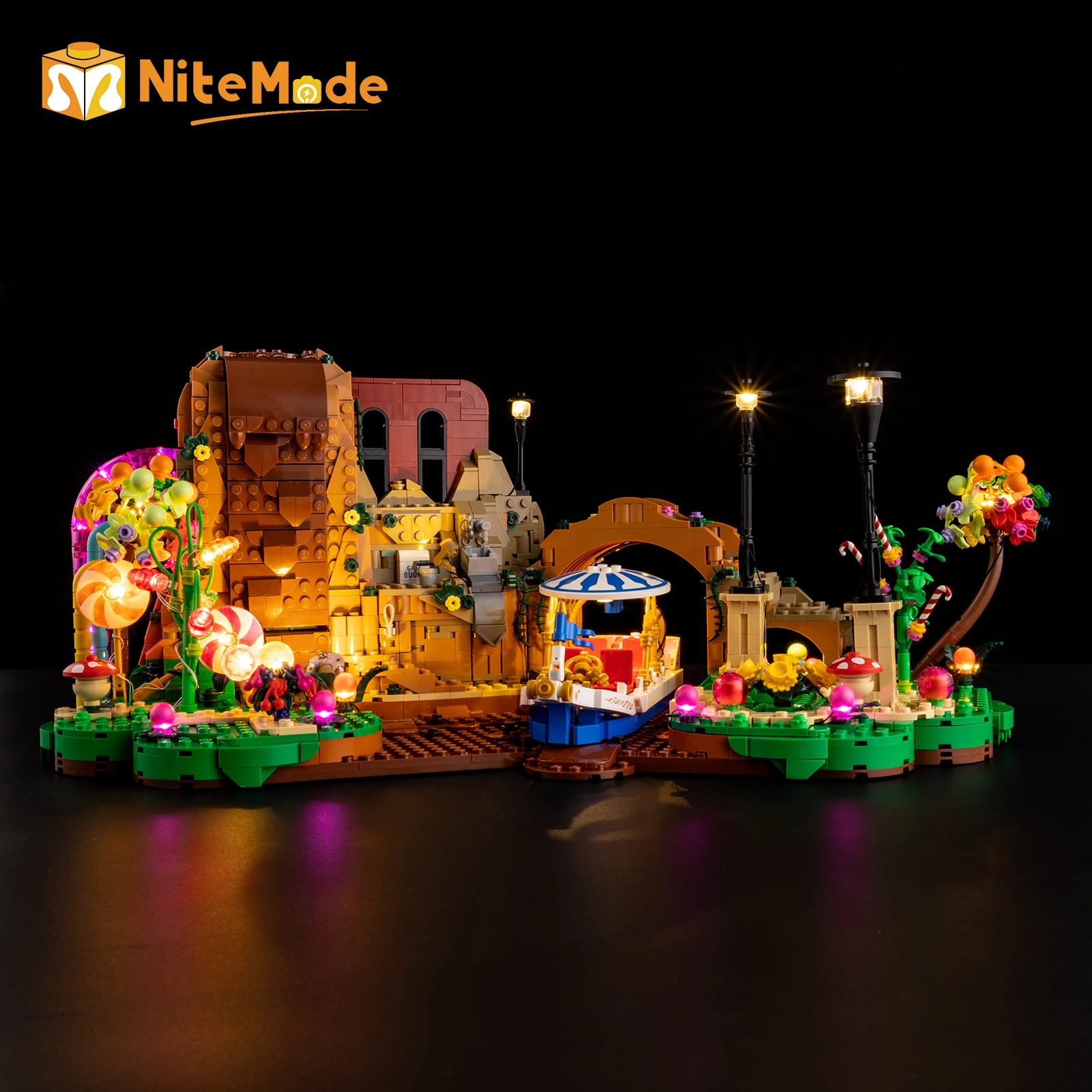 مجموعة إضاءة LED Easylite مناسبة لـ Lego Willy Wonka ومصنع الشوكولاتة 21360 (بدون نموذج)