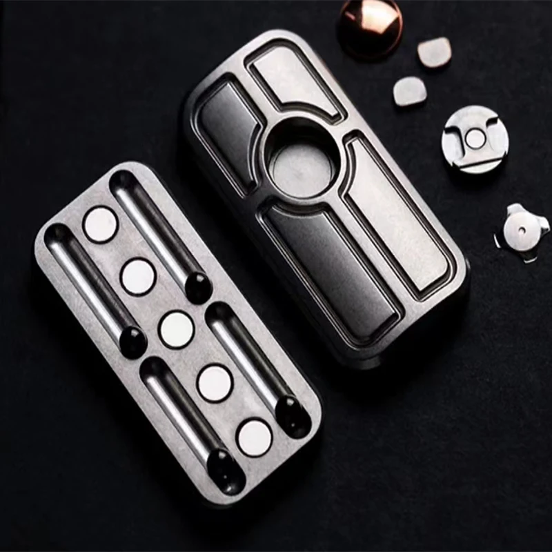 WANWU Fidget Slider Centurion Shield Sliders Hand Spinner Cool Gadgets EDC Metal Push Slider EDC Toy Fidget Slider Adults Gift