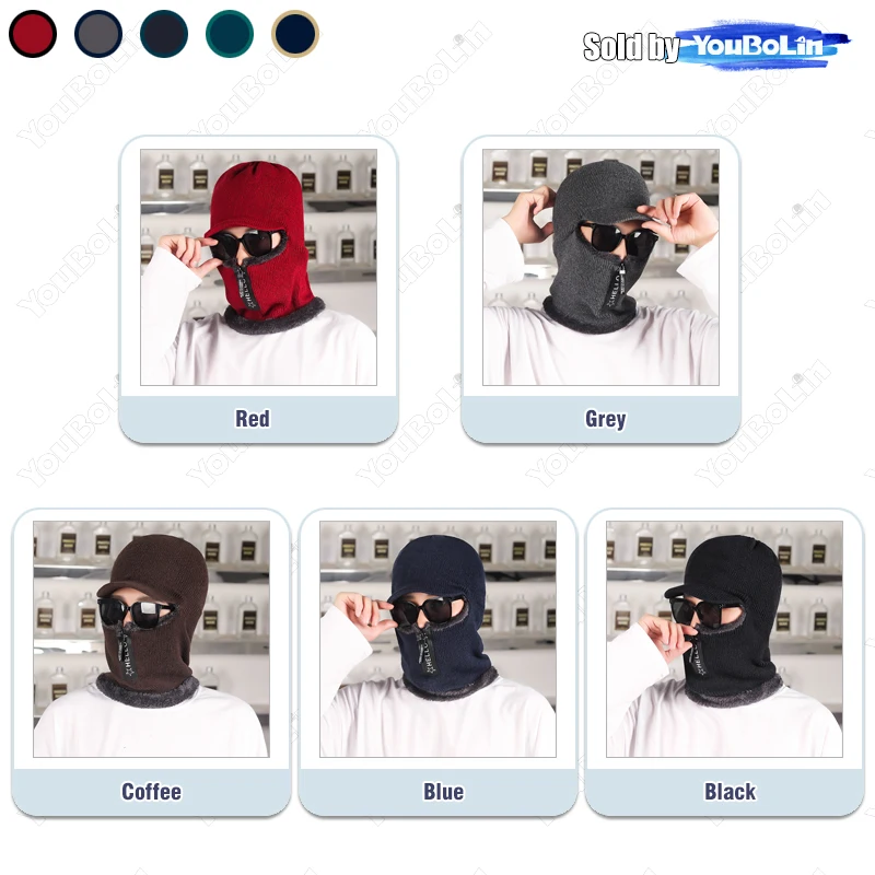 قبعة نيسيي دافئة مبطنة بالصوف لفصل الشتاء، مثالية لركوب الدراجات في الهواء الطلق، قبعة صوف بسحاب #2