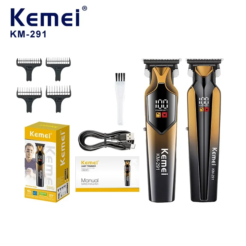 

Kemei KM-291 градиент цвета цифровой дисплей машинки для стрижки волос мужской триммер для волос бритва ножницы для резьбы домашняя машинка для стрижки волос подарок