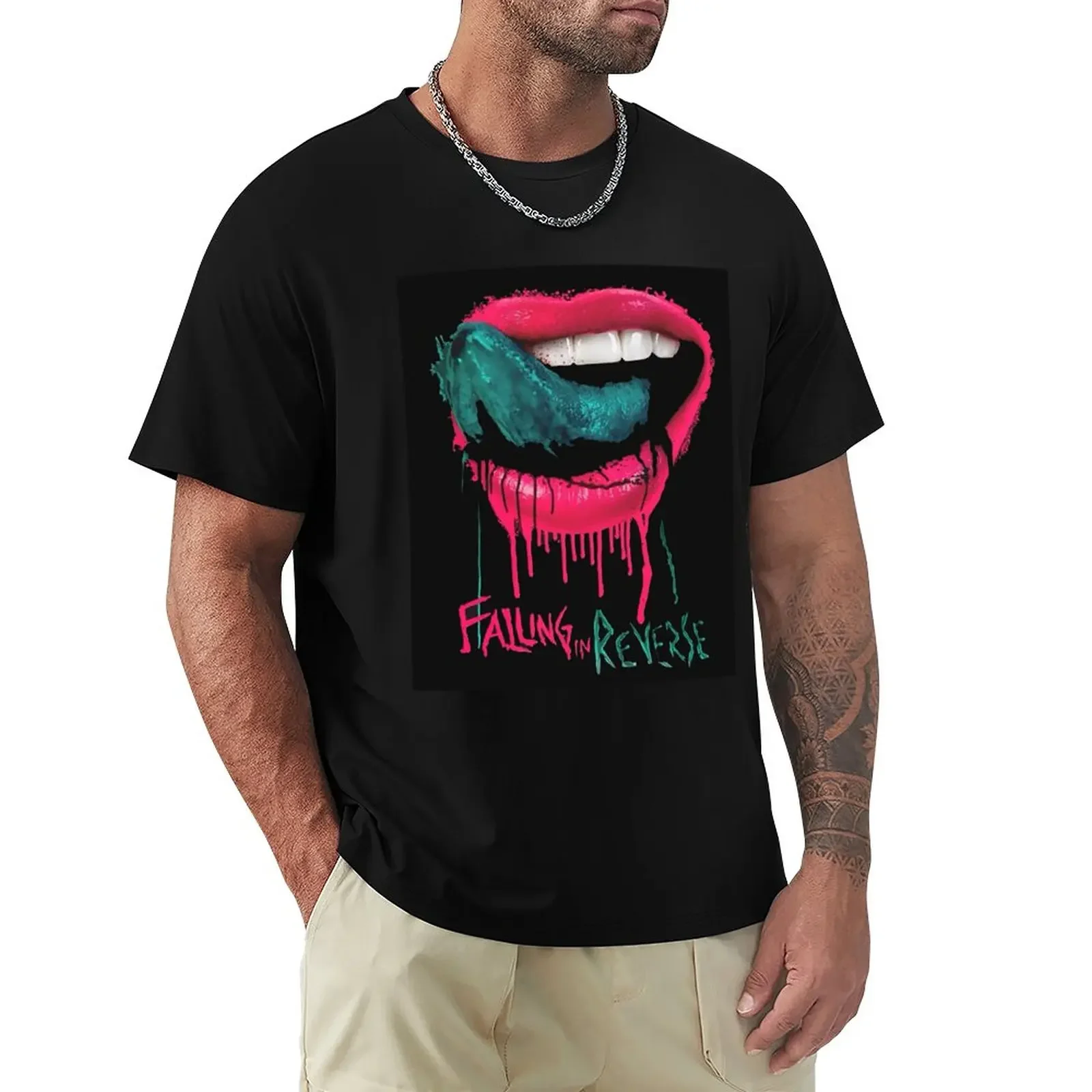 falling in reverse T-Shirt summer tops blanks mens graphic t-shirts hip hop