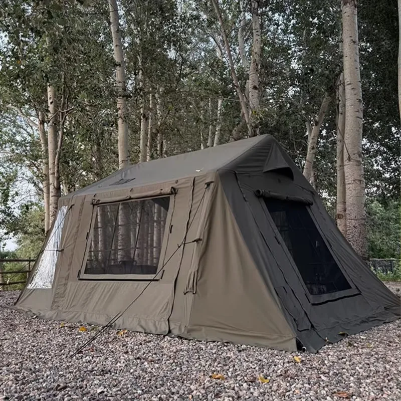 Four Seasons 20㎡ Inflatable Tent Glamping Outdoor Camping Overnight Autumn Winter Outdoor Windproof Rainproof Cotton Ridge Tent