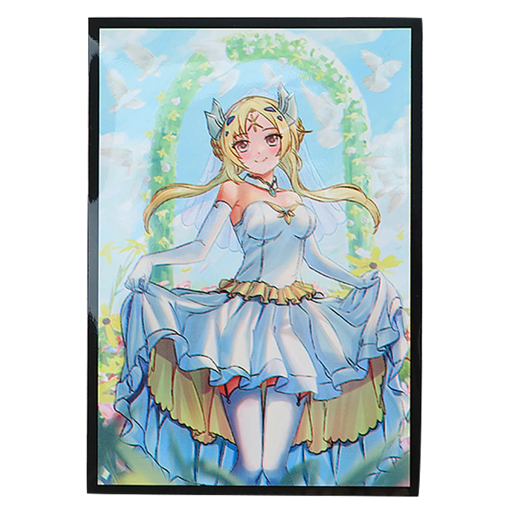 50PCS 63X90mm Bride Saint Maiden Anime Card Sleeves Holographic Board Game Trading Card Protector for YGO Best Gift