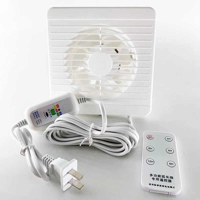 220V 4/ 6/ 8 inch remote control window wall exhaust fan for bathroom toilet kitchen air ventilation with timing function