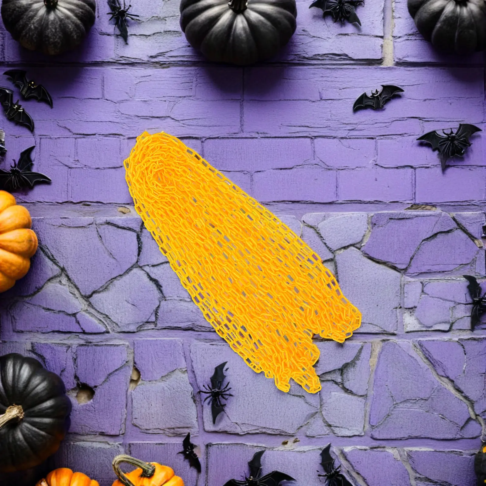 5M Yellow Plastic Safety Chain for Boundary Marking Barricades Party Wedding Decoration Crowd Control Plastic Chain