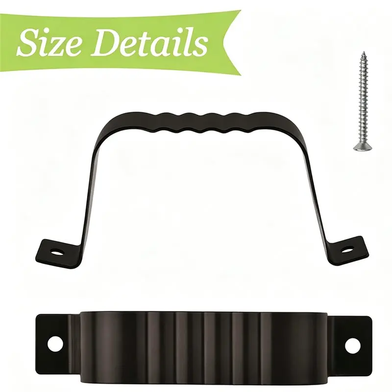 PHFU-Downspout Bracket Kit Expansion Screws And Pipe Clamp-Suitable For Outdoor Roof Rainwater Drainage Systems Installation