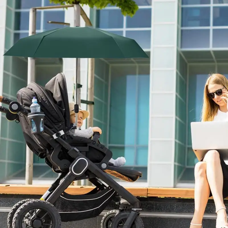 

Baby Stroller Umbrella 360 Adjustable Stroller Sun Shade With Clamp UV Protection Chair Umbrella Pushchair Sun Parasol For Baby