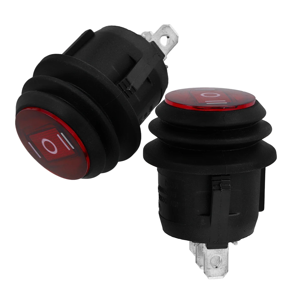

2pcs Waterproof Rocker 3 Pin 3 Position PA66 Toggle Switch for Automotive Lights Audio 12V Universal Household