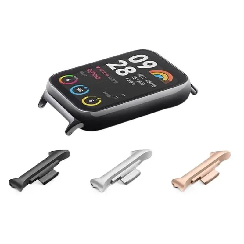 Voor Xiaomi Mi Band 9 8 Pro Redmi Horloge 4 Adapter 20mm 22mm Connector Horlogeband Band Metaallegering armband Accessoires TMOWUK