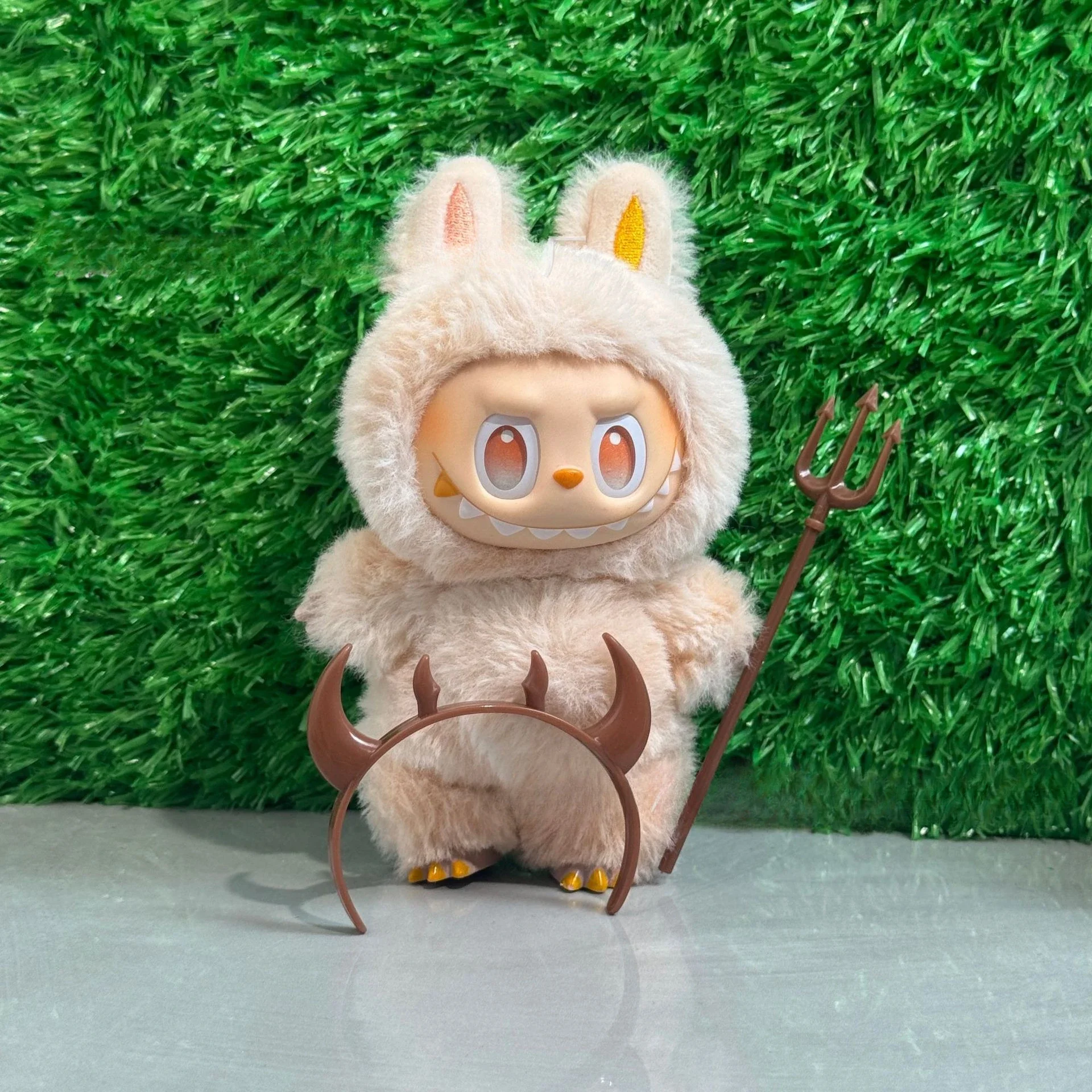 15/17cm 라부부 액세서리 크리스마스 선물 니트웨어 의상 루돌프 뿔 머리핀 라부부 옷