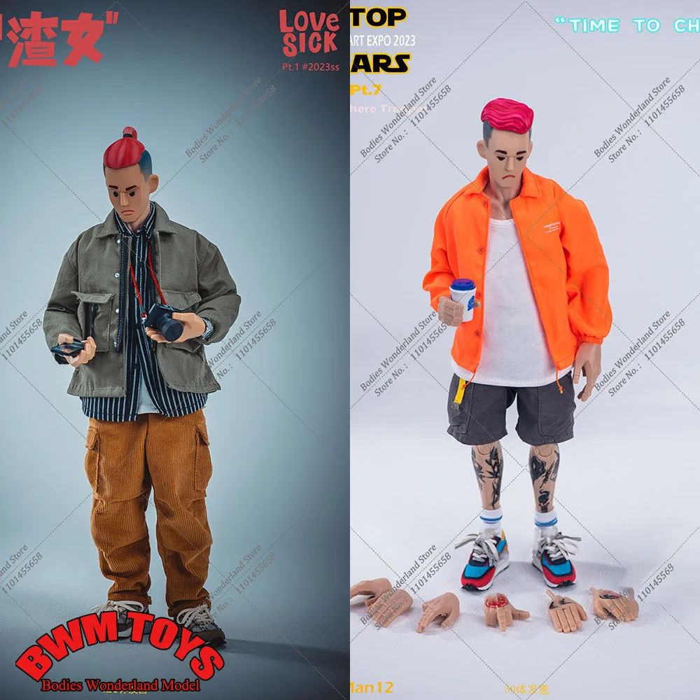 

Original TRICKYMAN12 LOVESICK 1/6 Collectible Pt.1 SW Pt.7 Fashion Guy Boys Hip Hop Zhang Sheng Full Set Action Figure Model