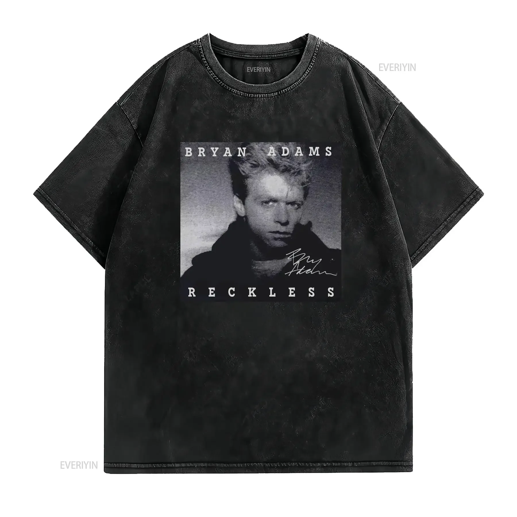 Vtg Bryan Adams Heavy Cotton Black All Size T Shirt vintage Washed Slightly fashion graphic Casual designer clothes Breathable
