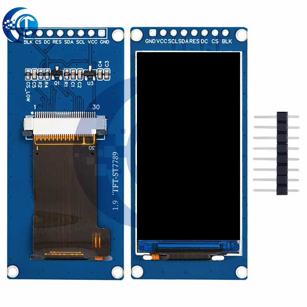1PCS New 1.9 inch IPS full angle TFT display screen LCD screen color display module SPI serial port high-definition 170x320