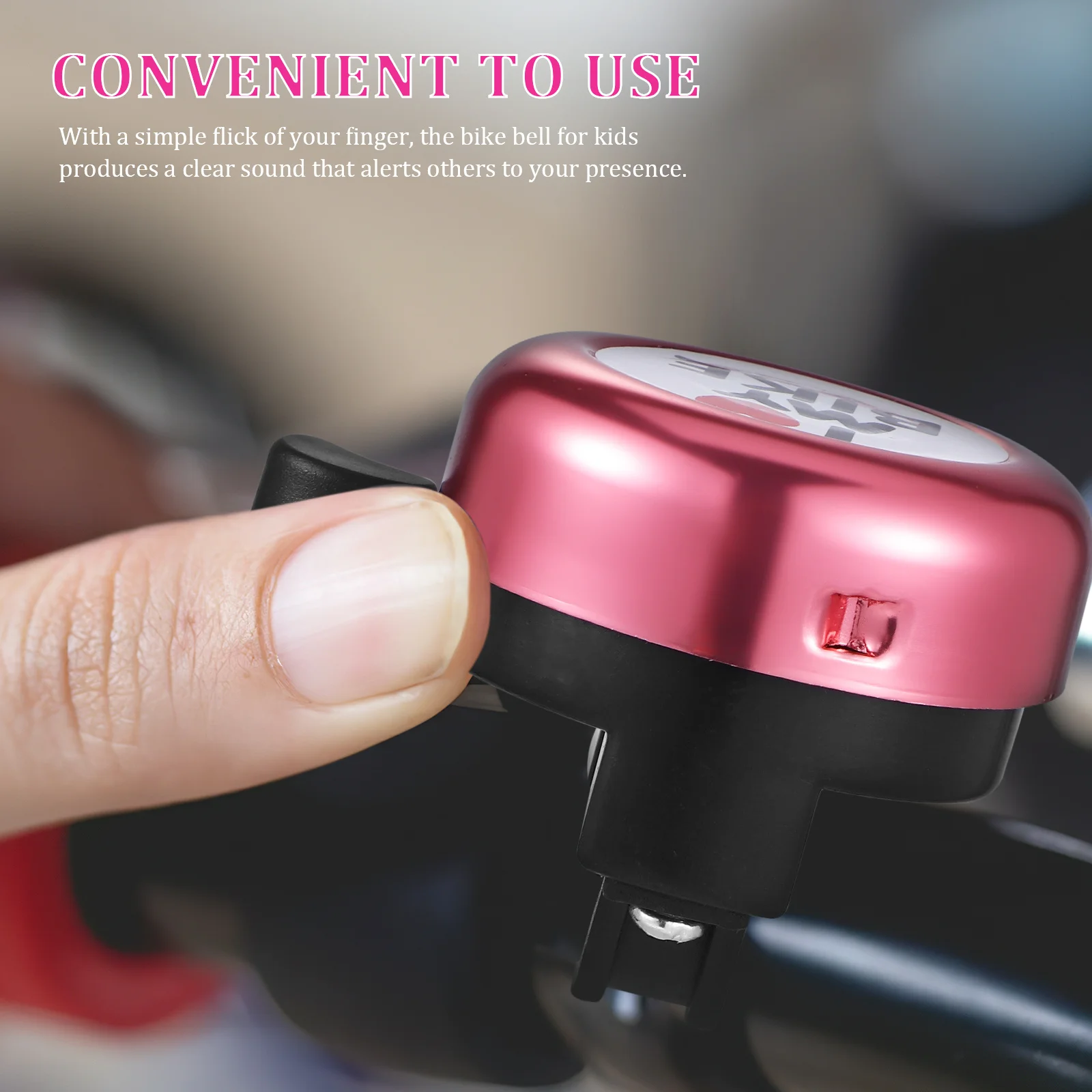 Bicycle Bell for Kids Girls Multiple Stickers Durable Alloy Plastic Clear Sound Adorable Appearance Versatile Use
