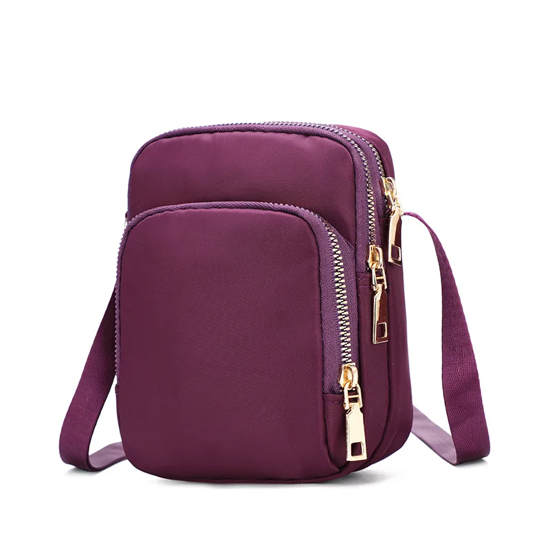 Women Shoulder Bag Casual Nylon Single Shoulder Bags Crossbody Bags Phone Holder Women Messenger Bag Travel Clutch Purse