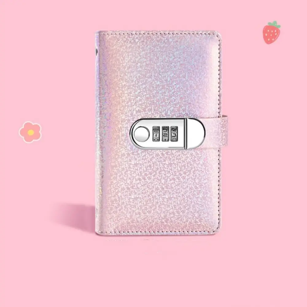 غطاء من جلد البولي يوريثان 100 مغلف تحدي الموثق مقاوم للماء وقابل لإعادة الاستخدام قفل بكلمة مرور توفير دفتر سعة كبيرة لامعة #4