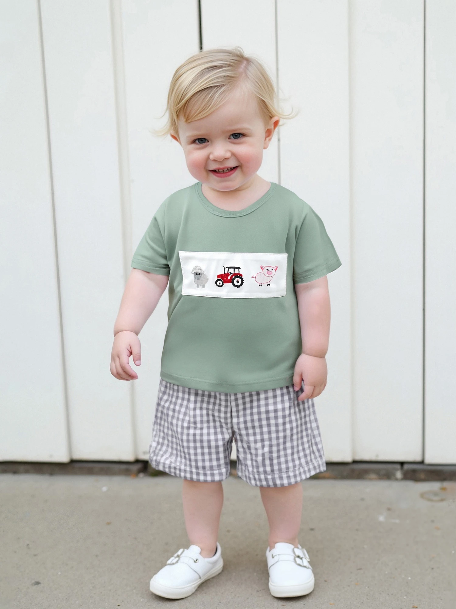 เด็กวัยหัดเดินน่ารักสาวดอกไม้พิมพ์เสื้อยืดแขนนัวเนียและกางเกงขาสั้นผ้ายีนส์ชุดลําลองฤดูร้อนชุดที่มีแถบคาดศีรษะโบว์