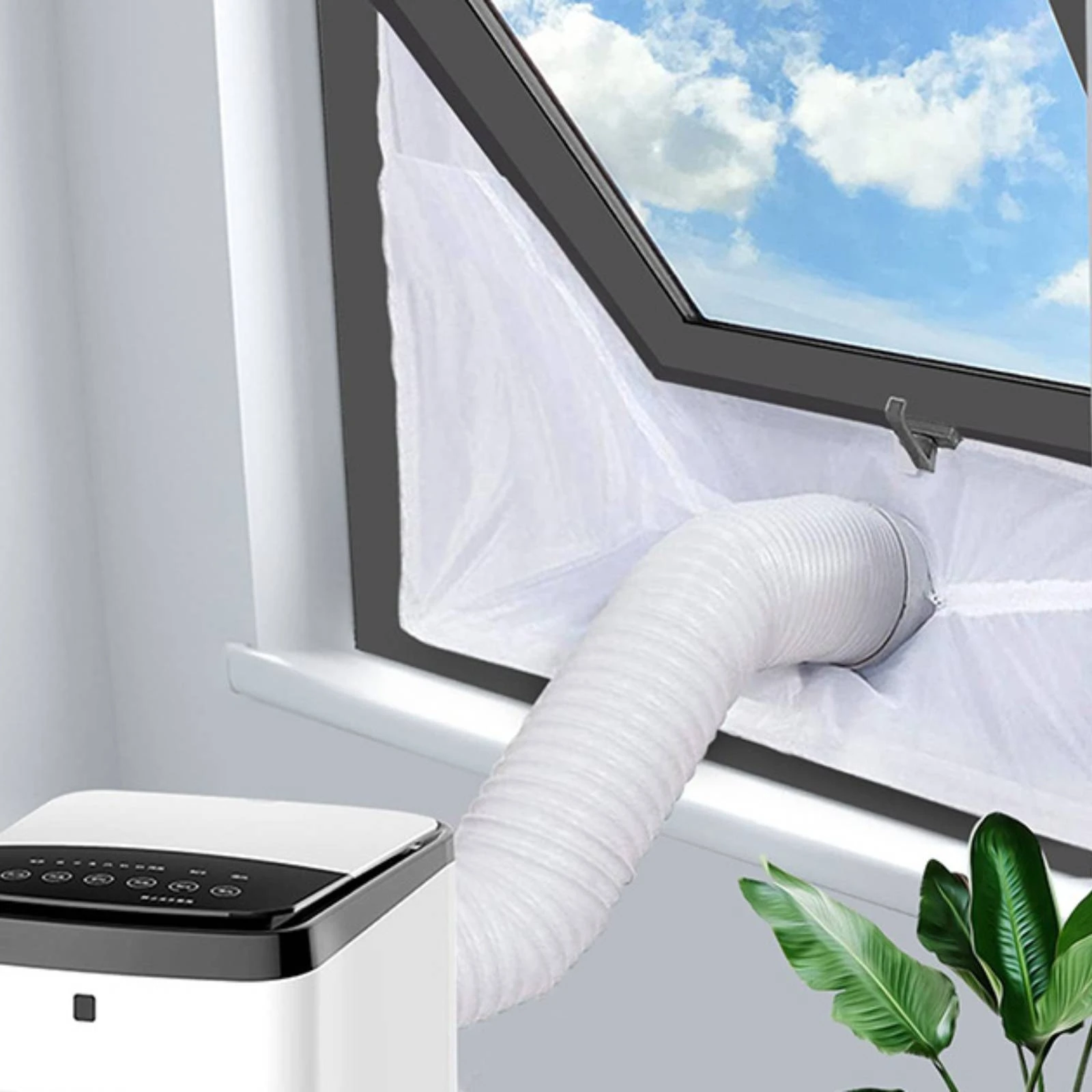 Air Conditioner Hose Reinforced Corrugated Venting Duct Counterclockwise Threaded Replacement Exhaust Hose
