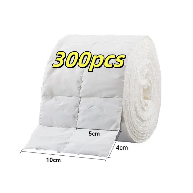 300/500Pcs Roll Manicure Polish Remover Cleaner Paper Nail Wipe Cotton Pads Nail Lint-Free Soak Nail Art Cleaning Manicure Tools
