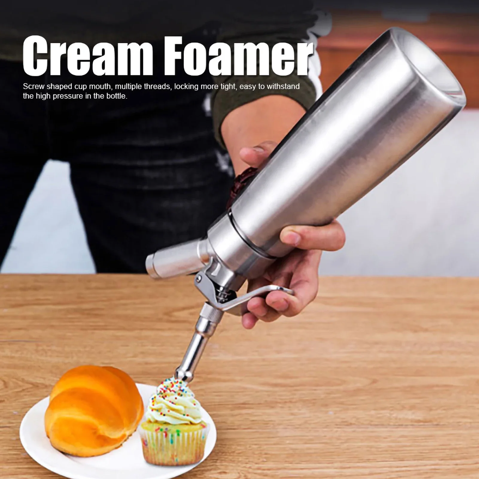 

304 Stainless Steel Cream Foamer Whipper Dispenser Coffee Dessert Cake DIY Bake Tools Cream Dispenser Cream Foamer Cream Whipper