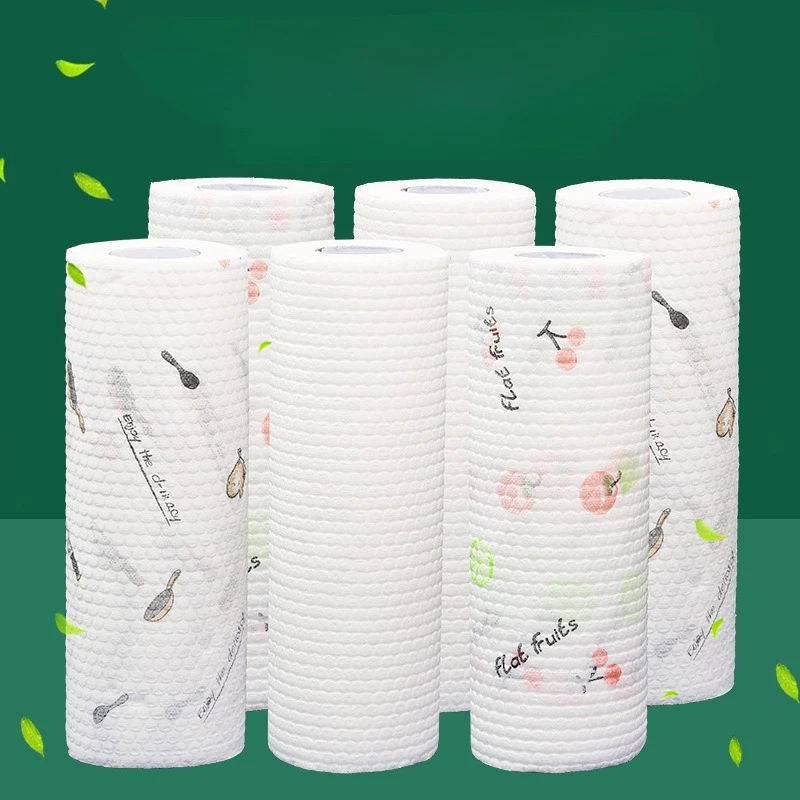 Cleaning Cloth Dry Wet Dual-use Cleaning Kitchen Paper Special Paper Disposable Dishwashing Cloth Absorbent Non-stick Oil