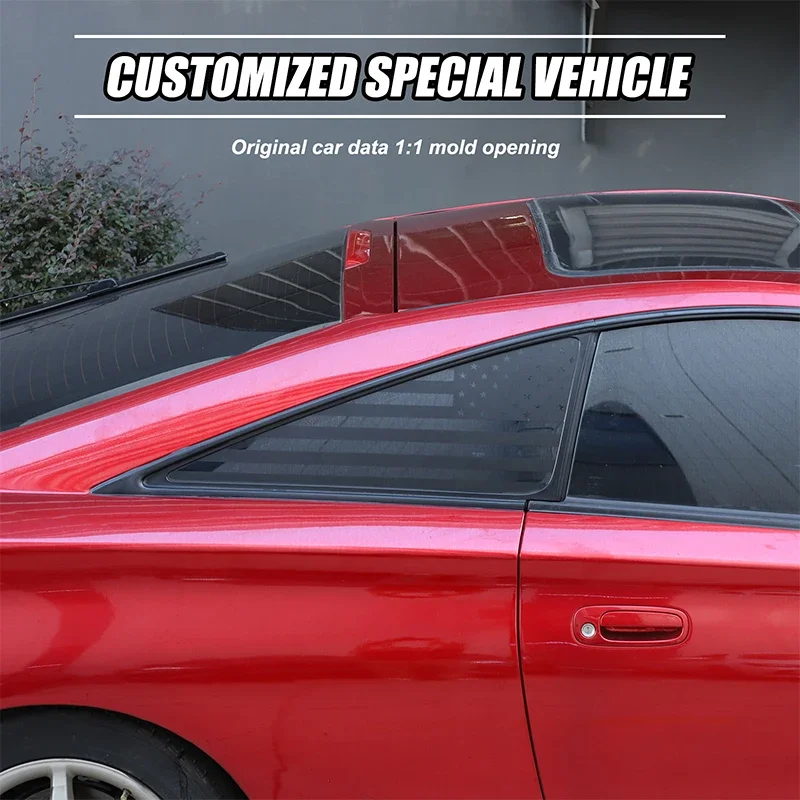 

For Toyota Celica 1999-2005 PVC Black Car Rear Triangle Window Vinyl Film Sticker Car Accessories