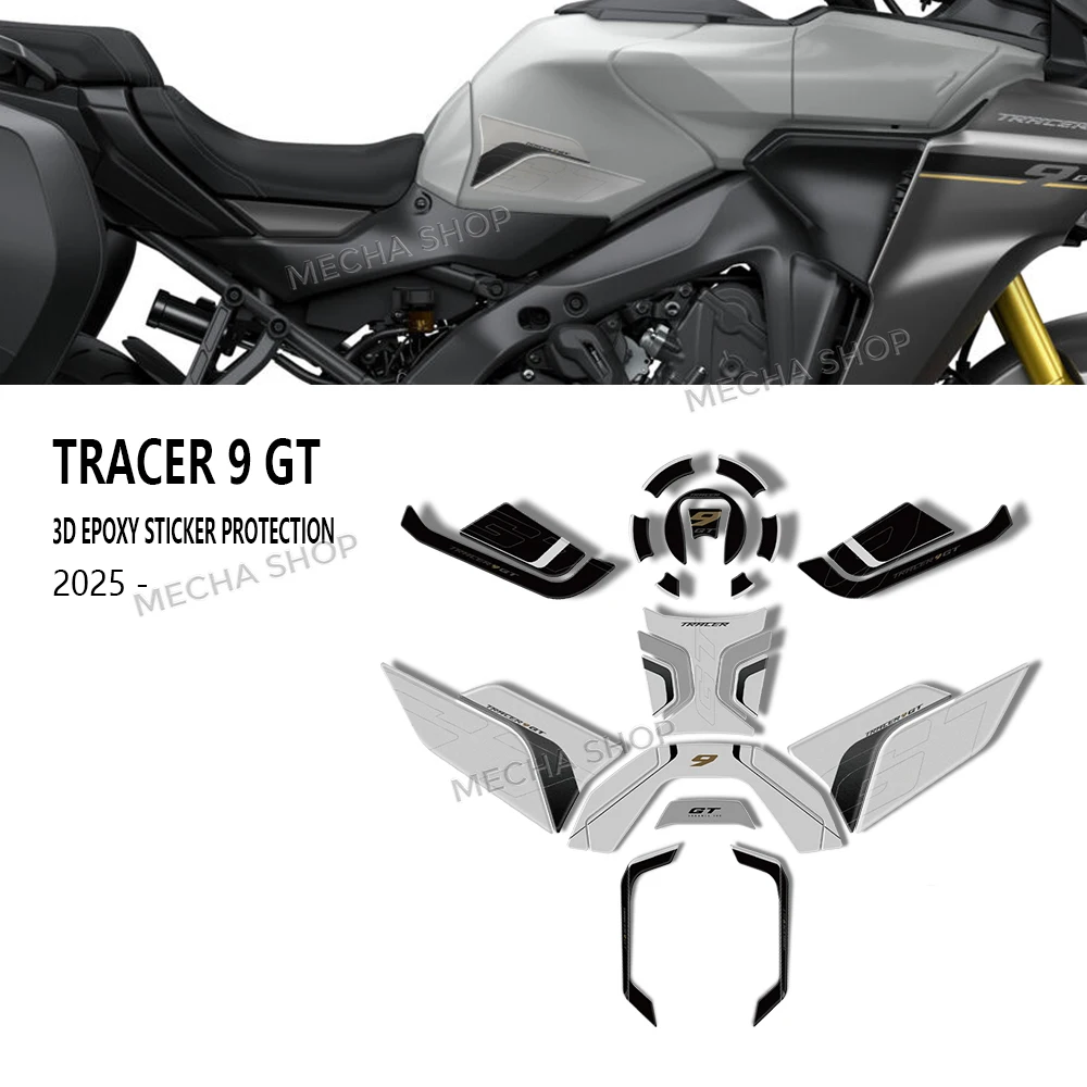 

Tracer 9GT Tank Pad 3D гелевые наклейки из эпоксидной смолы, комплект для Tracer 9 GT 2025, аксессуары для мотоциклов