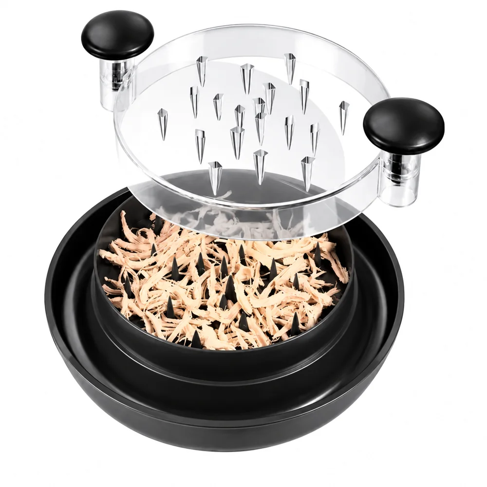 Large Chicken Breast Shredder Tool Visible Lid Meat Grinder For Chopping Chicken Beef  Cabbage Vegetables Rotating Kitchen Tool
