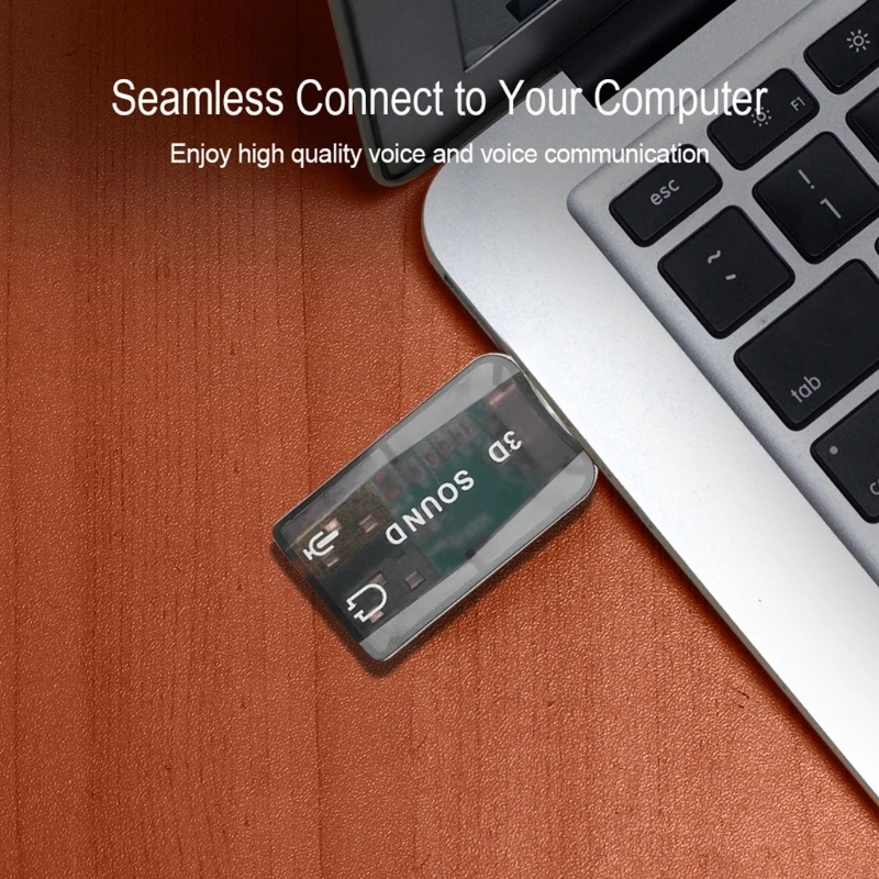 USB sang 3.5mm Chuyển Đổi Âm Thanh USB 2.0 sang Aux Mic Nghe Bên Ngoài 3D Card Âm Thanh HFR8103 Chip cho PC