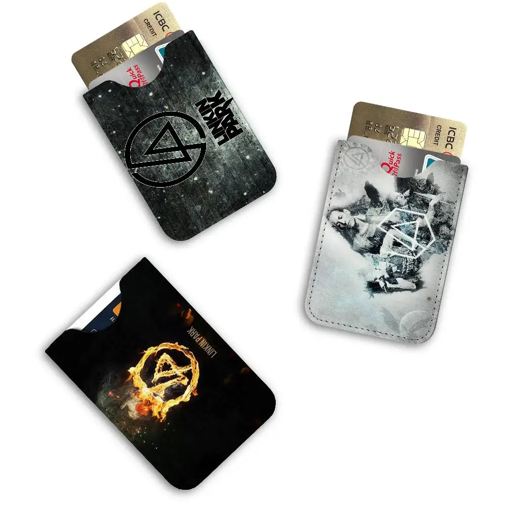 Hot Band L-Linkin P-Park PU Leather Cardholder Ultra Slim Credit ID Card Organizer Lightweight Business Card Holder