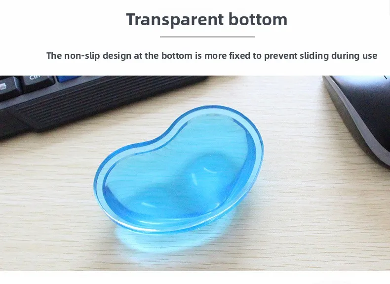 Dünnes Kristallklares Silikon-Handgelenkauflage-Mauspad Sommerliche Kühle Ergonomische Schreibtischunterlage 7 Farben 4 Musteroptionen – Detail 8