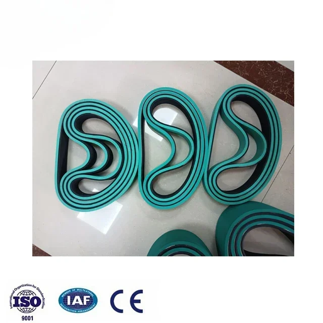 Plastic Traction belt Rubber track for V-belt bonded slotted tractor