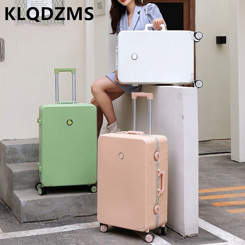 KLQDZMS-Equipaje rodante portátil para hombre, Maleta de viaje de 20, 22, 24 y 26 pulgadas, Maleta de negocios para estudiantes, maleta con ruedas