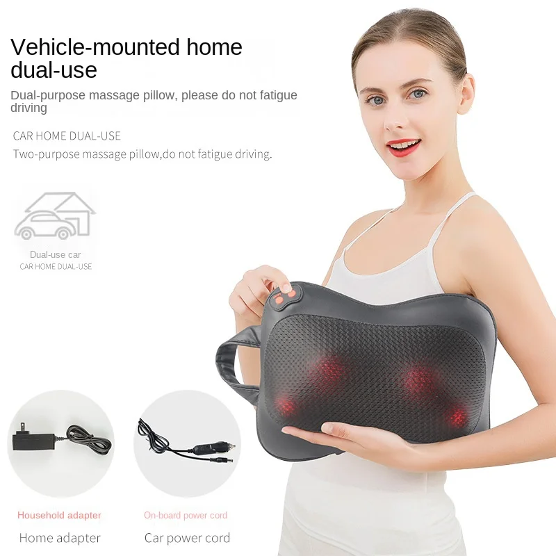 Massage Pillow Cervical Massager Multifunctional Household Car Electric Massage Headrest Plug-in Version