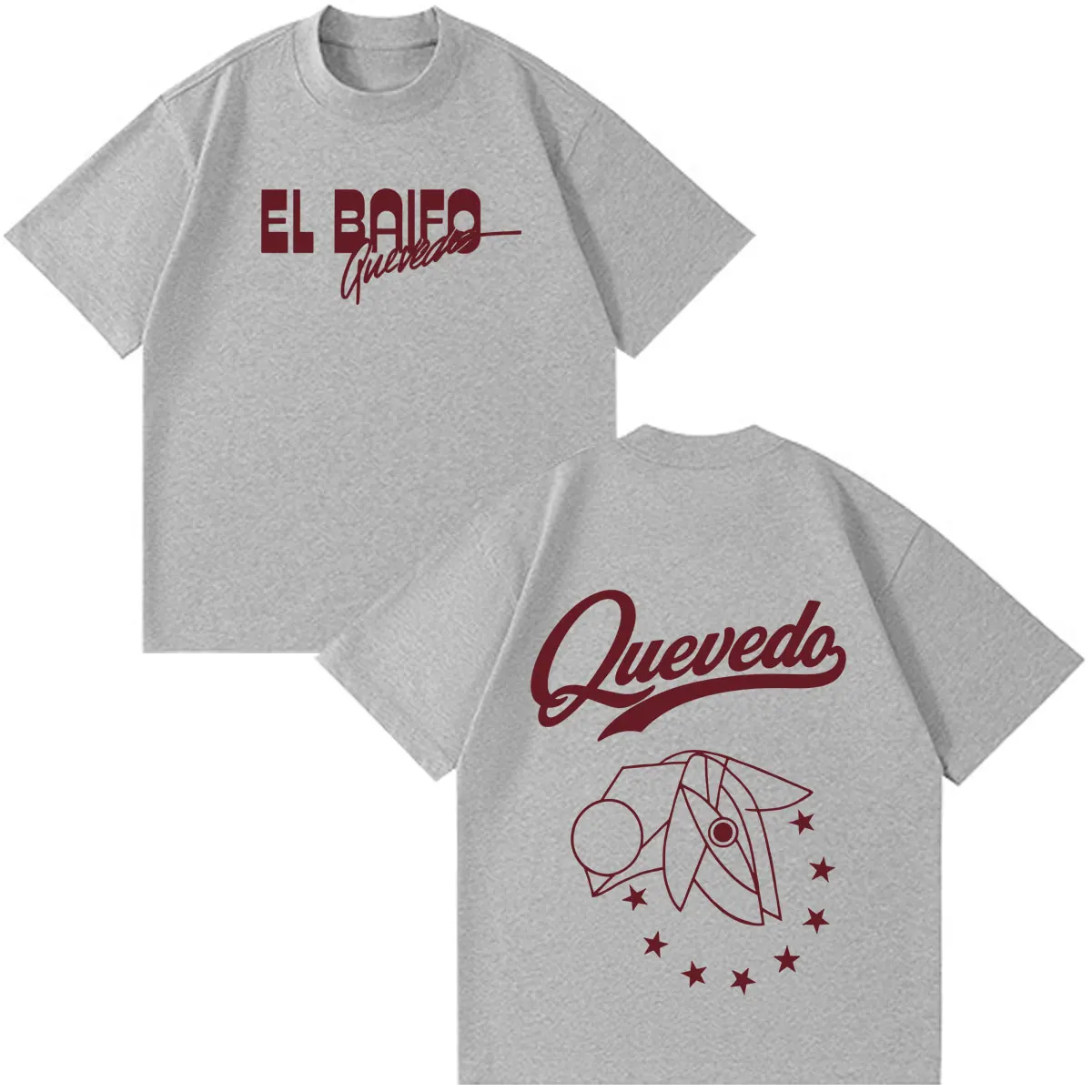 QUEVEDO EL BAIFO Album 2026 Tour Print T-Shirt Herren Damen Mode T-Shirt Sommer Kurzarm Baumwolle Casual Vintage T-Shirts Top – Detail 3