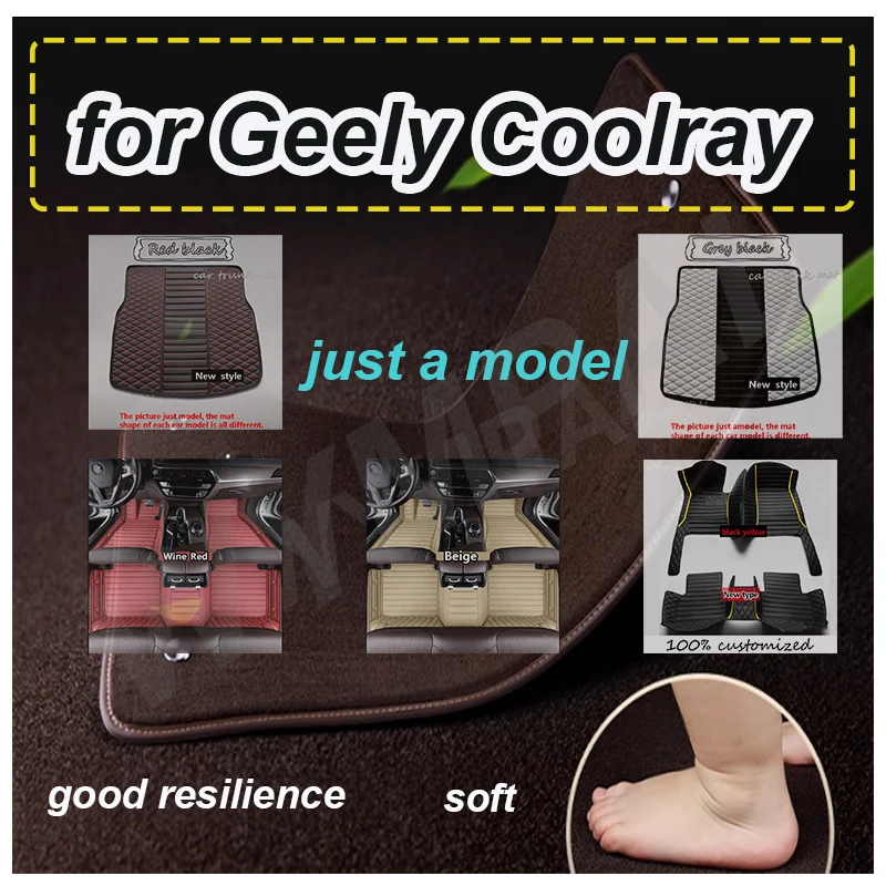 

LUXURY Car Floor Mats For Geely Coolray 2019 2020 2021 2022 2023 Custom Auto Foot Pads Automobile Carpet Cover Interior