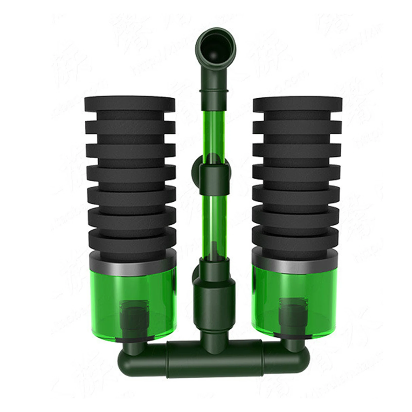 Aquarienfilter, Doppelkopf-Filter für Aquarienfische, absorbiert Schmutz, biochemischer Schwammfilter, beseitigt Gerüche