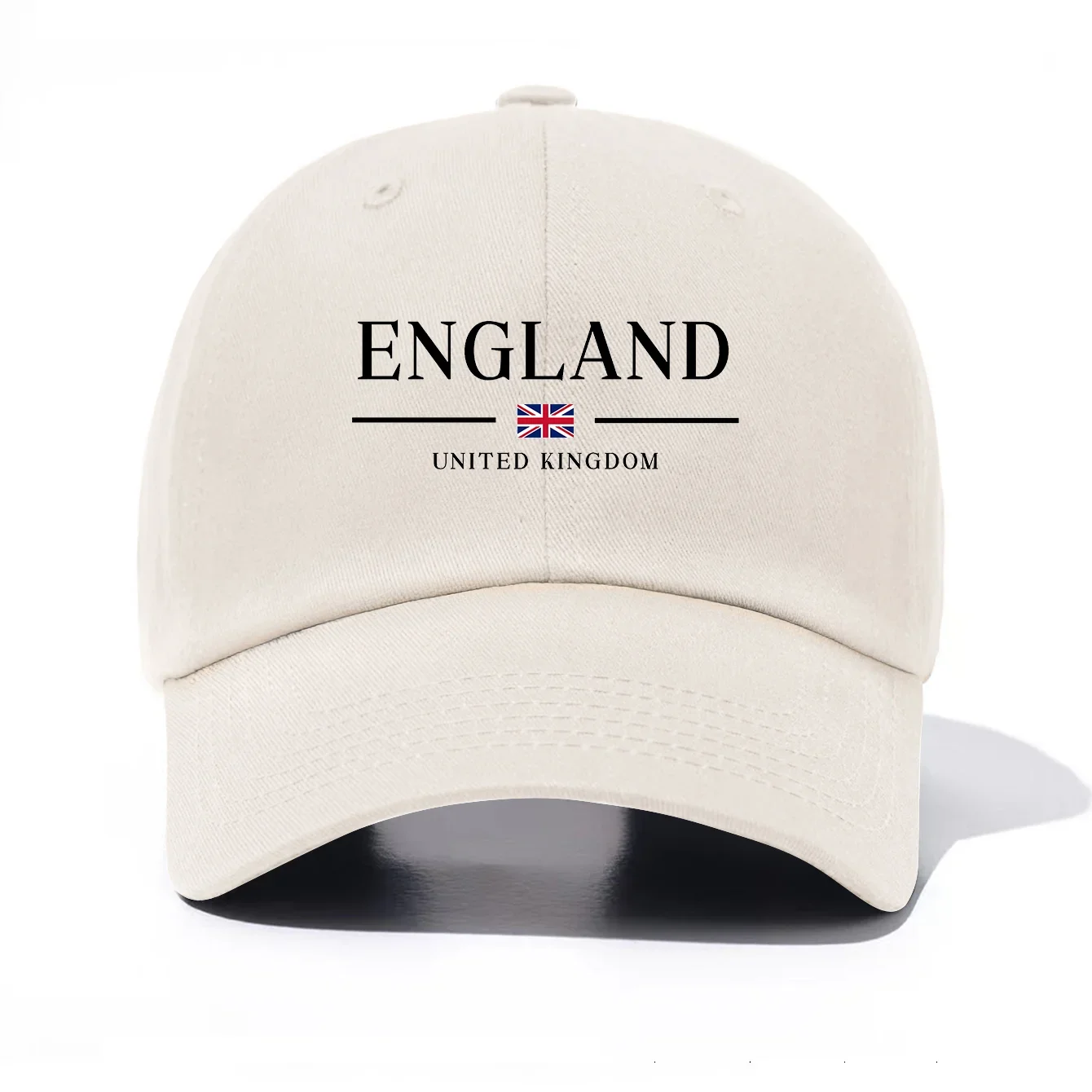 1pc England Print  Baseball Cap for Adults,  Minimalist Retro Style Casual Soft Adjustable Dad Hat, Perfect As Gift