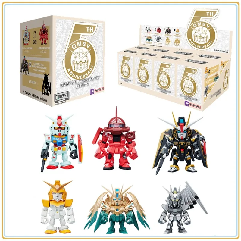 

В наличии оригинальная BANDAI GUNDAM QMSV MINI пятая юбилейная слепая коробка аниме персонаж модель коллекция игрушки подарки
